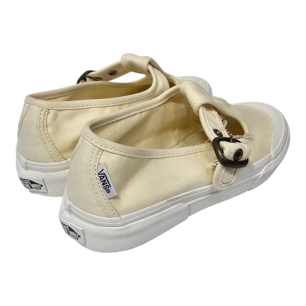 Mary Jane Vans Cream Canvas Sneakers Sz 6.5 Womens Academy Boho - Picture 5 of 7